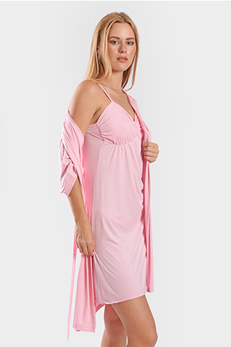 Ling J&A 66020 - H49 Sleep Shirt & Robe - Hossam Tex