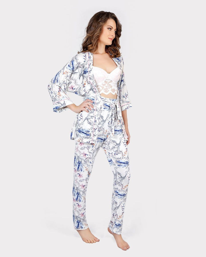 S24 J&A Soft Flower 8001 Pyjama & Robe - Hossam Tex