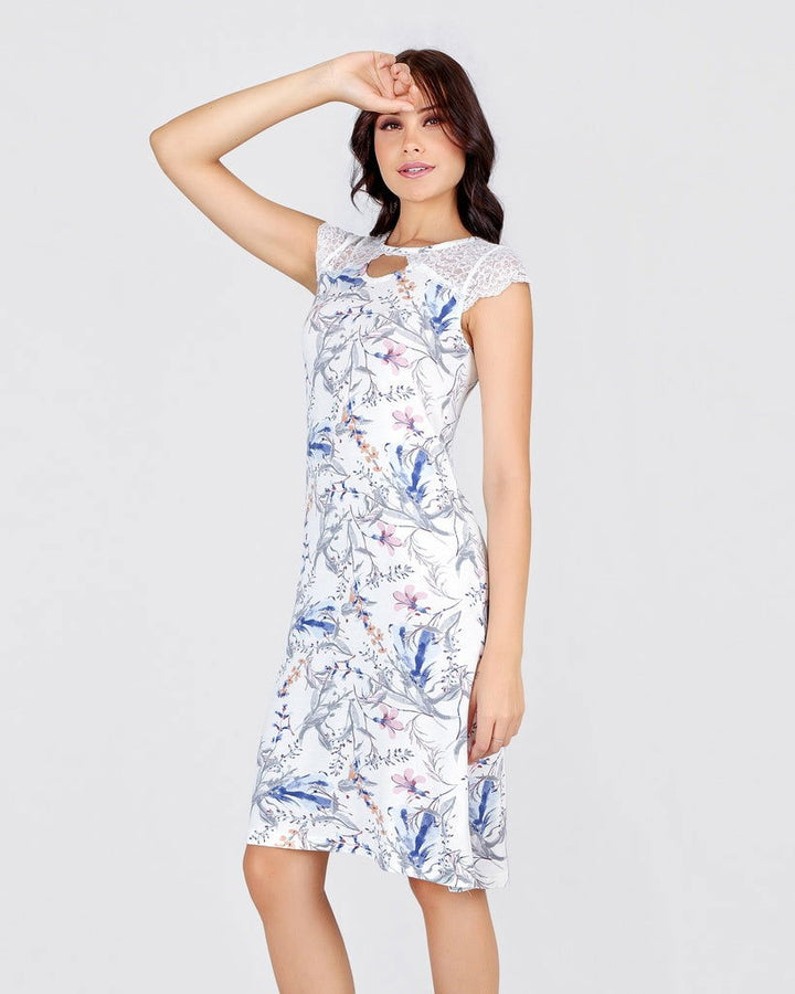 S24 J&A Soft Flower 8003 Night Dress - Hossam Tex