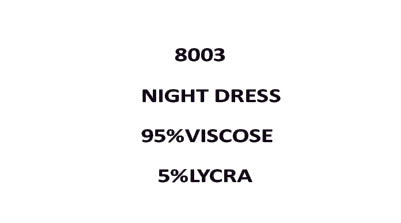 S24 J&A Soft Flower 8003 Night Dress - Hossam Tex