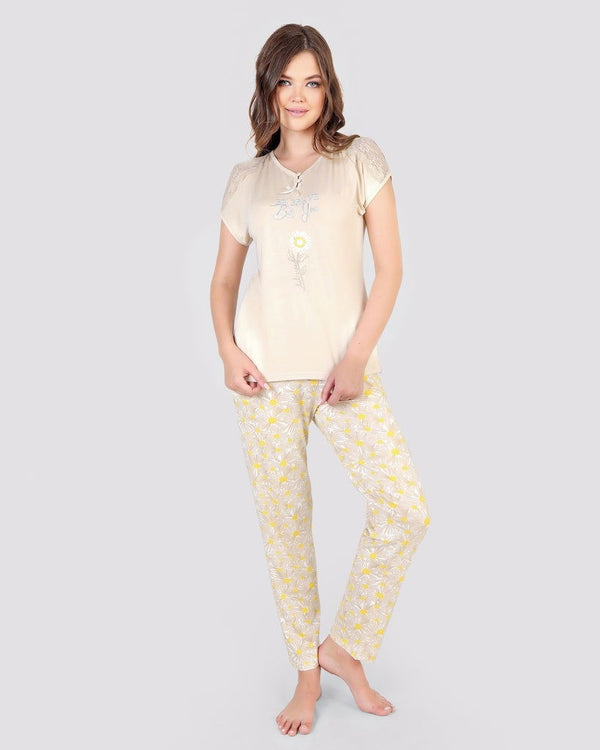 S24 J&A Sun Flower 8317 Pyjama - Hossam Tex